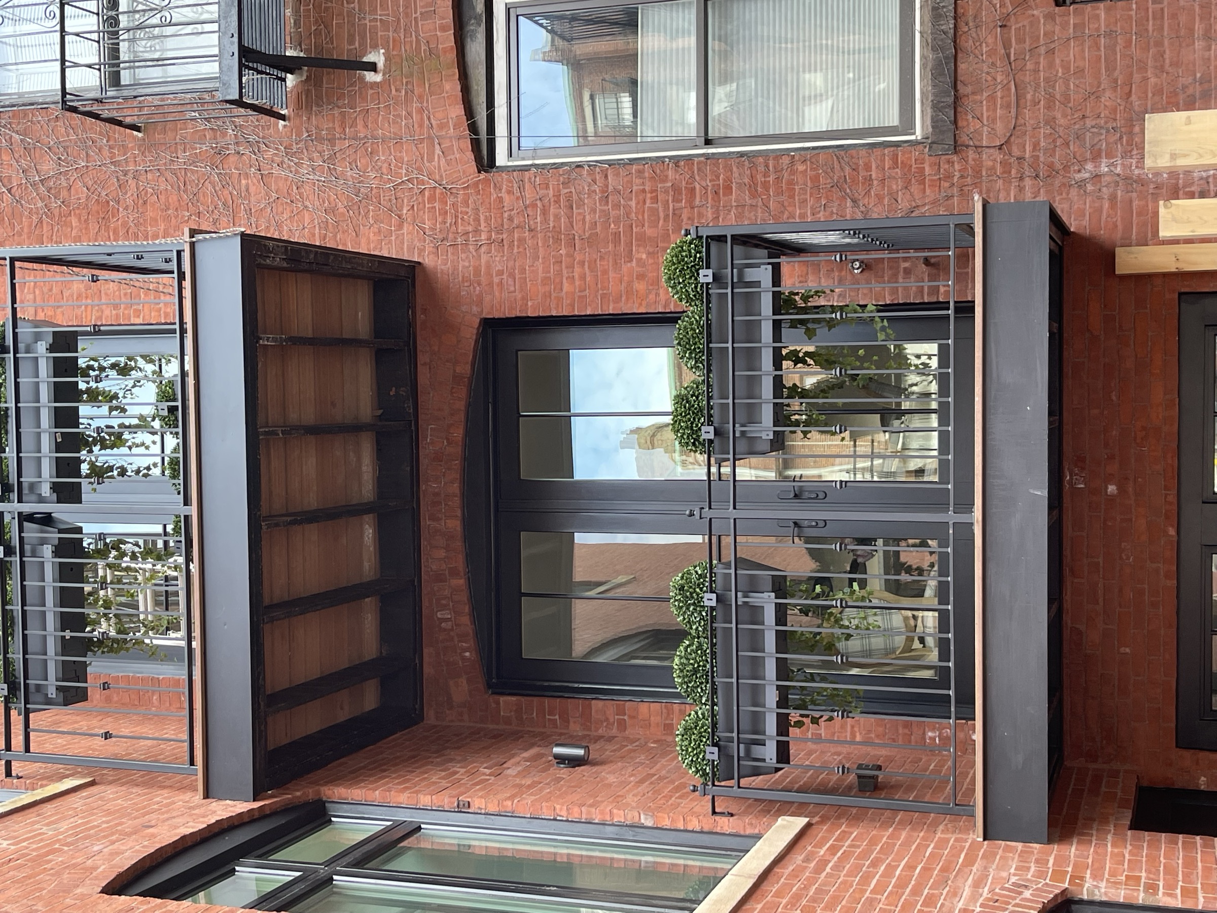 Custom Juliet balcony railing — elegant iron design