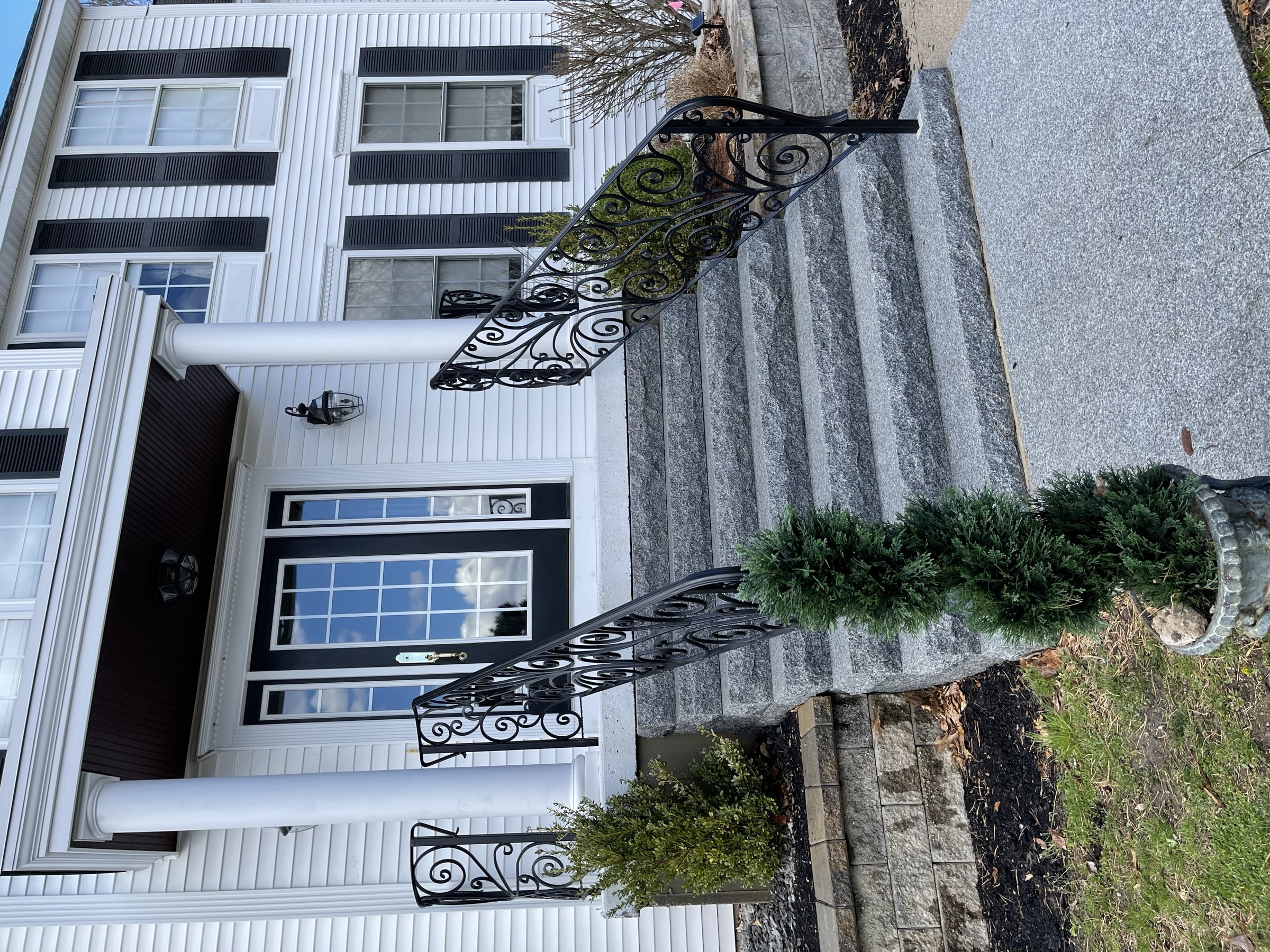 Custom exterior iron railing — built to withstand any weather