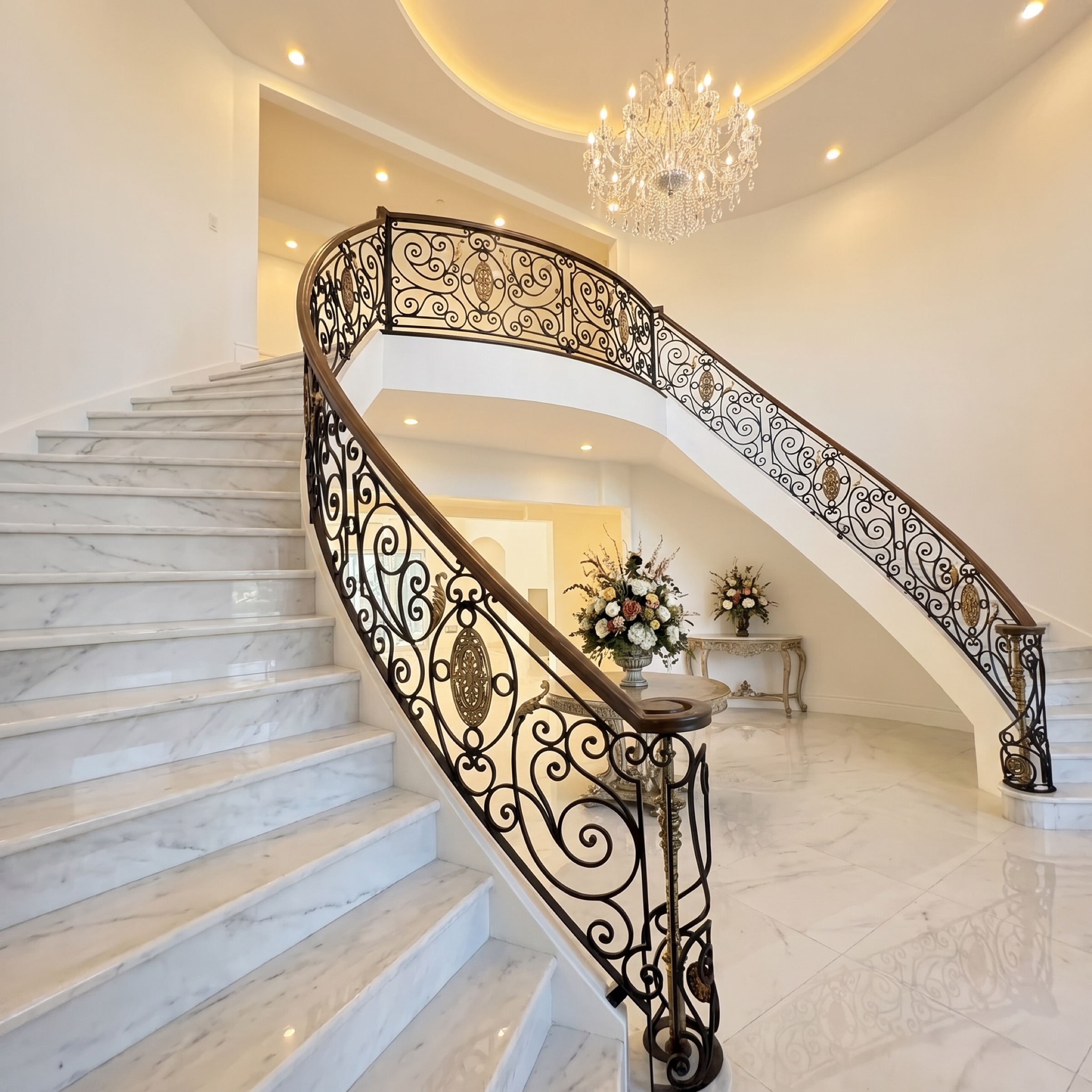 Grand ornamental staircase — 25+ years of master craftsmanship